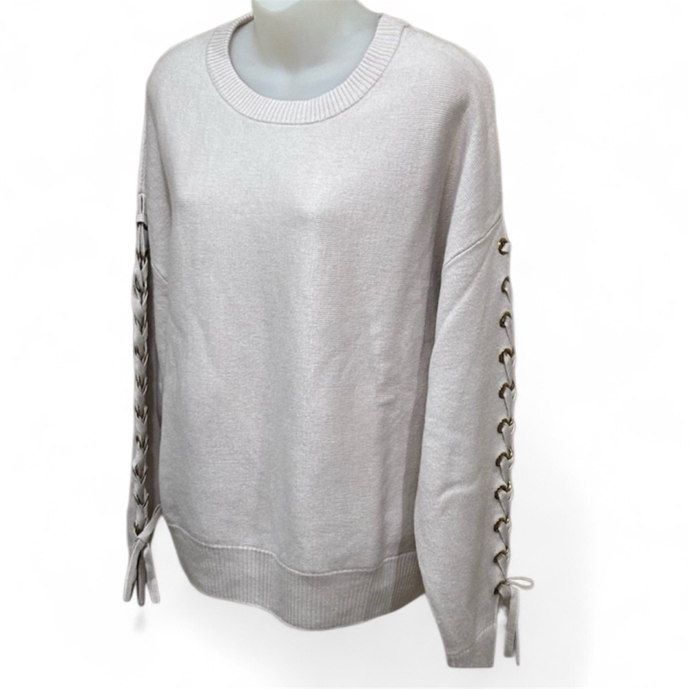Elie Tahari Cream Wool Cashmere Sweater NWT Size: Large